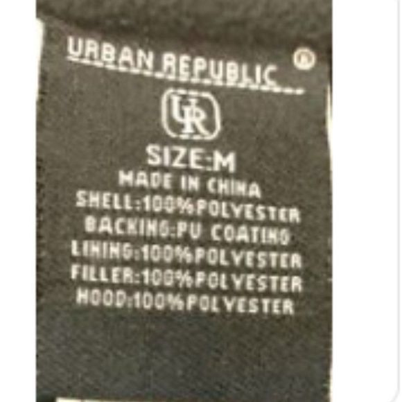 Urban Republic Boys Youth Puffer Vest Fleece Sleeve Gray Hoodie full Zip Sz Med - Picture 3 of 5